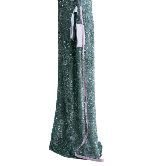 Mac Duggal 10839 Jewel Neck Sequin Gown Dress Mint Size 6 NWT - Picture 10 of 15